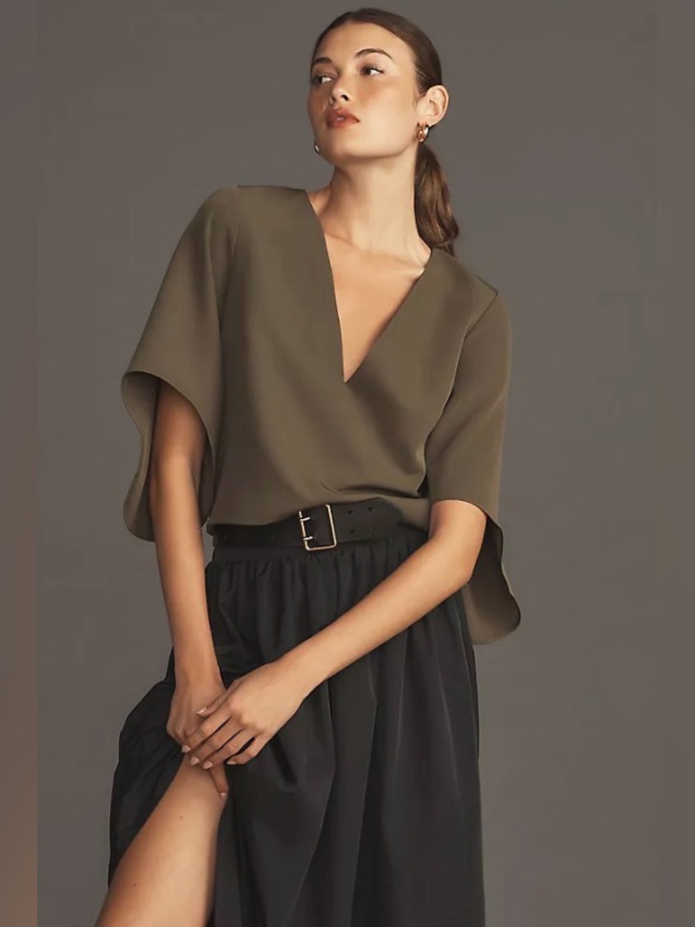 Mare Mare Veronica Cape Blouse  NWOT